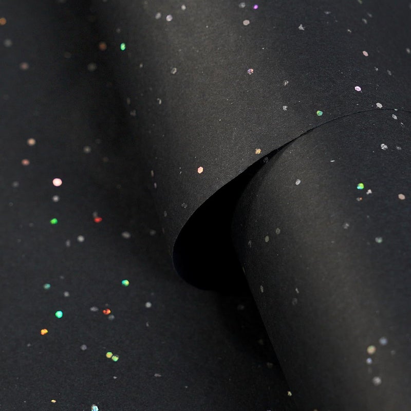 Bobobag 50 Sheets 20"X28" Full Size Gift Wrapping Tissue Paper,Black Glitter Tissue Paper Bulk for Gift Bags, Wedding Birthday Showers Arts Craft Party Decoration - Image 1